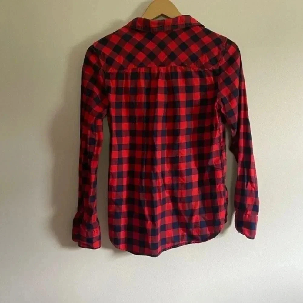 J. Crew Buffalo Plaid Top